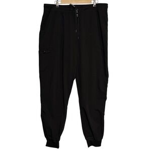 Med Couture Black Scrub High Rise Jogger/Track Pants XL Tall EUC